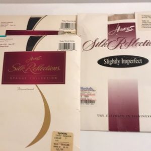 Vintage Hanes opaque tights and thigh-highs size EF